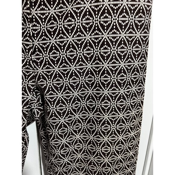 Tory Burch Geometric Print Womens Golf Pants Size 10 Brown & White Cotton Blend - Picture 4 of 13
